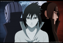 sasuke,  obito e itachi